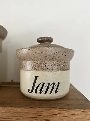Buy John Hermansen Beige Stoneware Jam Pot With Lid. Excellent Condition. • 4.99£