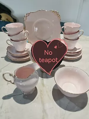Buy Royal Tuscan Tea Set Pink, Cups, Saucers, Jug • 70£