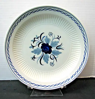 Buy Set Of 8 Adams Baltic Blue English Ironstone Floral Dinner Plates 10  VGC • 23.71£