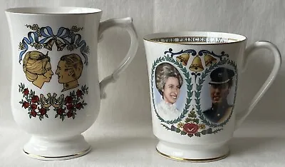 Buy Two Bone China Mugs, Wedding Of Princess Anne And Mark Phillips 1973. • 5£