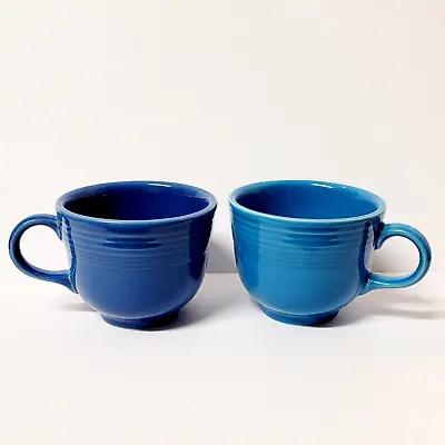 Buy Set Of 2 Fiesta Homer Laughlin Blue Coffee Tea Cups Mugs • 15.37£