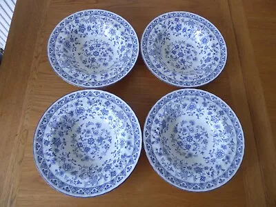 Buy 4 Minton Shalimar 9  Pasta/Soup Bowls - Blue & White • 22£
