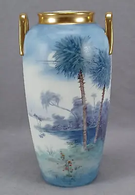 Buy Pickard Hand Painted Signed Maley Florida Moonlight Pattern Vase Circa 1912-1918 • 477.47£