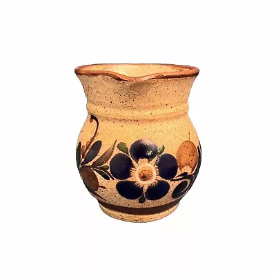 Buy Creamer Mexican Tonala Folk Art Stoneware Mexico 3 1/2  Pitcher Cinco De Mayo • 9.87£