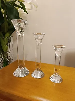 Buy Czech Made Xavier Hand Cut Crystal / Glass 24% - Candle Holders Candlesticks • 19.65£