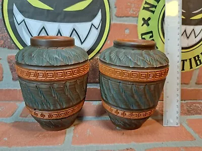 Buy Vintage Clay Pottery Vase Set Signed Foreign Native American Mexican • 22.75£