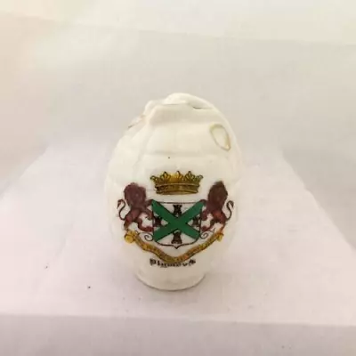 Buy CRESTED CHINA WW1 HAND GRENADE  Plymouth CREST • 20£