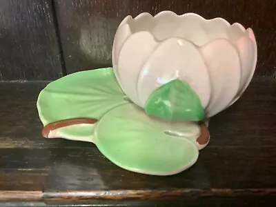 Buy Carlton Ware Pink Water Lily Posy Holder 1718 Art Deco 1930's Hand Painted • 19.99£