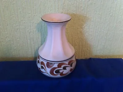 Buy Radford Vintage Pottery Vase Hand Painted - White And Brown • 9.99£