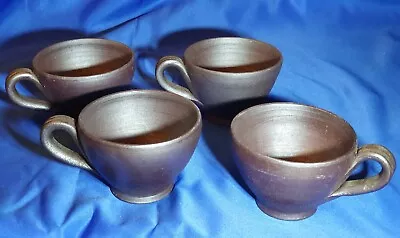 Buy 4 French Stoneware Cider Cups By Turgis • 20£