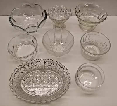 Buy Vintage Job Lot Clear Pressed Glass Assorted Bowls Oval, Round, Footed, Krys-Tol • 8£