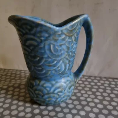 Buy Vintage Shorter & Son Stoke-on-Trent Small Art Deco Jug. Blue With Brown • 17.30£