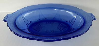 Buy Hazel Atlas Royal Lace Cobalt Blue Oval Vegetable Bowl 11  Depression Glass • 57£