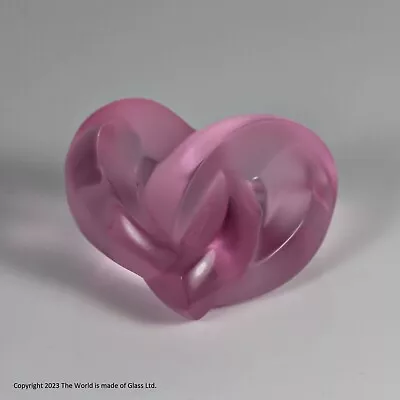 Buy Lalique Pink “Heart  Paperweight • 165£