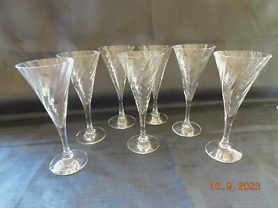 Buy 7 Orrefors Helena Clear Crystal Stemmed Wine Glasses By Gunnar Cyren • 71.24£
