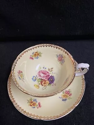 Buy ROYAL GRAFTON FINE BONE CHINA TEA CUP AND SAUCER Yellow With ROSES ENGLAND VGUC • 15.31£