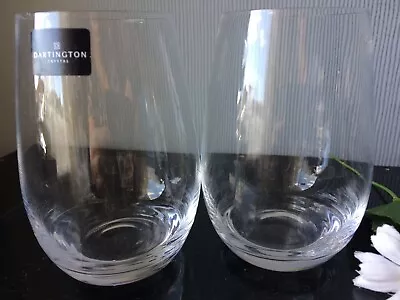 Buy 2x Dartington Crystal Whisky Glasses Clear Tumbler Stemless Drink Glassware450ml • 20£