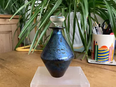 Buy Unknown Design Isle Of Wight Iridescent Art Glass Conical Perfume Bottle • 20£