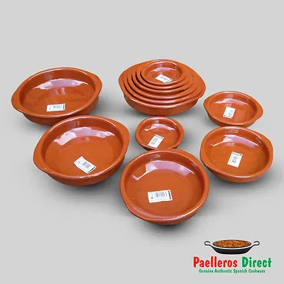 Buy Set Of 6 X Spanish Terracotta Tapas Dishes / Cazuelas - 10, 12, 14, 16, 18, 20cm • 24.99£
