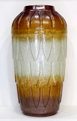 Buy WEST GERMAN POTTERY Huge 16  Floor Vase MID-CENTURY MODERN Fat Lava By BAY • 180.05£