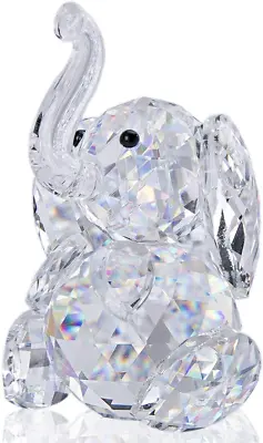 Buy H&D Cut Crystal Elephant Animal Figurine Collection Glass Ornament Table • 16.33£