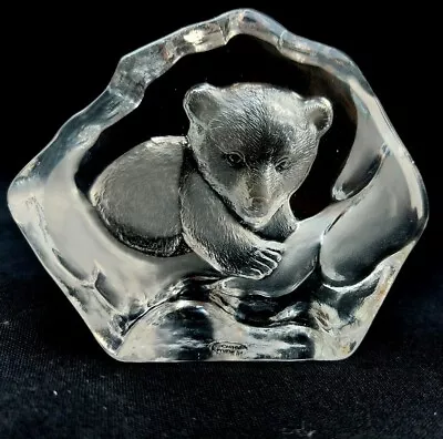 Buy Bear Plaque Clear Crystal Glass Animal Ornament • 15£