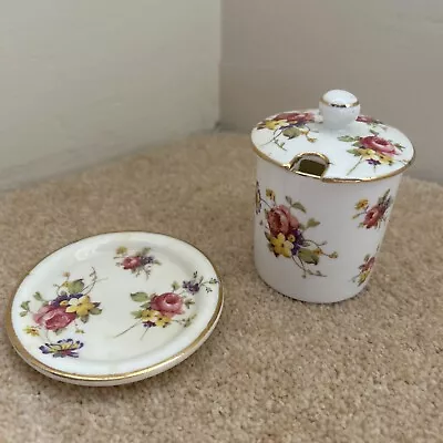 Buy Hammersley Floral Pattern Jam Pot With Lid And Matching Butter Dish 1912-1939 • 9.99£