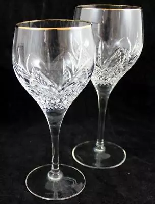 Buy Royal Doulton Crystal Ascot Gold Group Of Water Goblet And Red Wine Glass • 69.47£