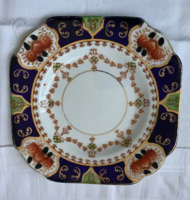 Buy Vintage Melba Bone China Square Cake Side Plates Imari Design With Gold Detail • 3.50£