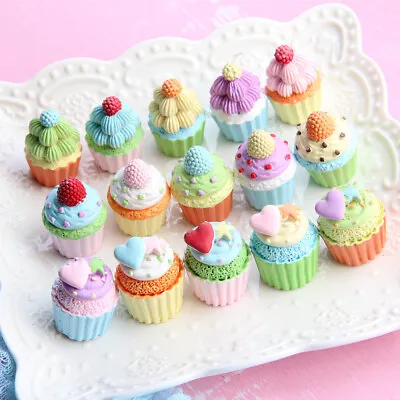 Buy 5x 1/6 Scale Dolls House Miniature Fruit Cream Cupcake Dessert Shop Kitchen Food • 5.87£