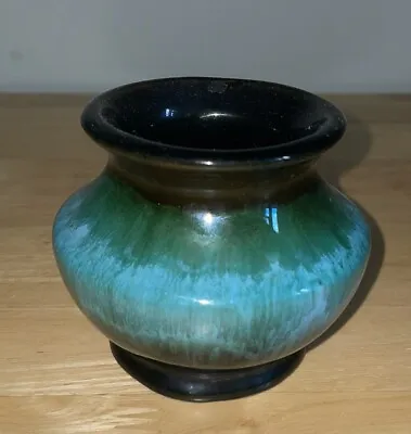 Buy Blue Mountain Canada Pottery Vase / Sugar Bowl 7.5cm High X 8cm Wide Drip Glaze • 11£