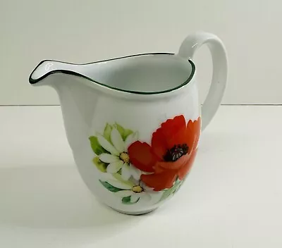 Buy Royal Worcester Poppies Pattern Milk Jug White Porcelaine Mint Condition • 6.50£