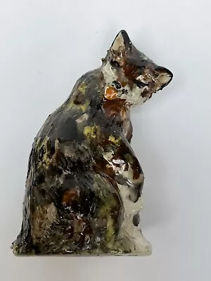 Buy Vintage COLLEY ARTS, Studio Pottery Sitting 5” Cat Figurine, Signed, Hand Made • 12.50£