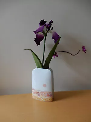 Buy 1970’s, German Thomas (Rosenthal) Porcelain, Rectangular Posy Vase W Landscape • 12.50£