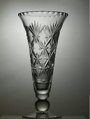 Buy Webb Corbett Crystal  Chantilly  Cut Footed Vase 8  - 44B • 19.99£