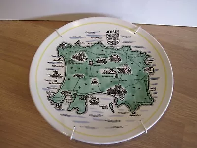 Buy Poole Pottery Plate - Map Of JERSEY Measures 9 Inch Diameter   • 19.99£
