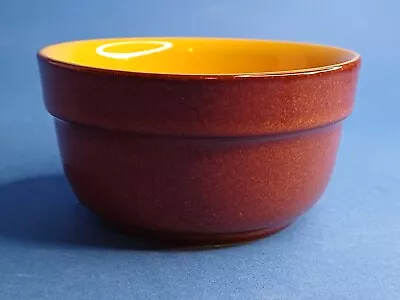 Buy Denby Classic Brown & Orange Ramakin Soufflé Dip Snack Pot Used VGC Dia 9cm H 5 • 3.50£