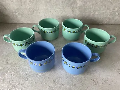 Buy FRIENDS TV SERIES 4 X Green & 2 X Blue Cups Staffordshire Pottery Christmas Gift • 16£