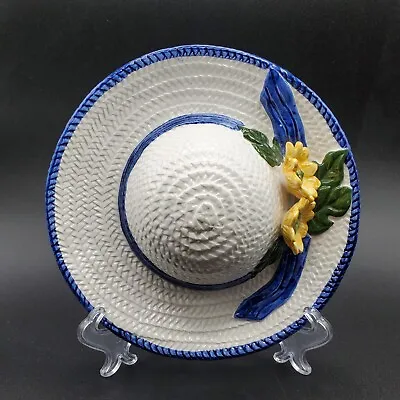 Buy Collezione Italiano Hand Painted Seymour Mann White Hat Wall Hanging Italy • 28.41£