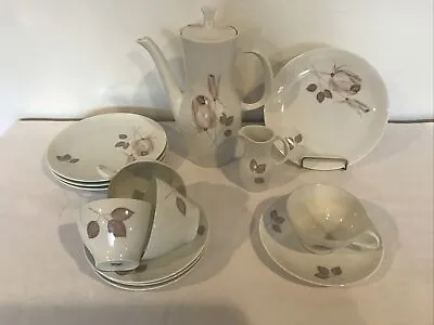 Buy Vintage Rosenthal Thomas Germany Bone China Porcelain Floral Coffee Set For 4 • 89.99£