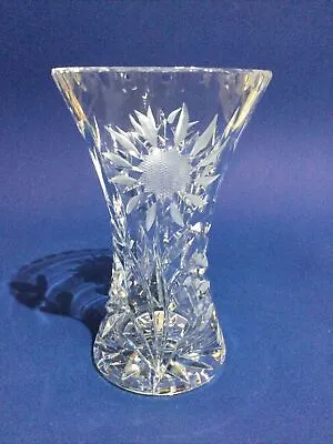 Buy Crystal Glass Hand Cut Flower Vase • 9.95£