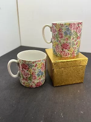 Buy Vtg Chintz Ceramic/ Porcelain Coffee/ Tea Cups Roses Drinkware 3” X 3” # 043 • 13.98£