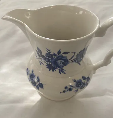 Buy Vintage Lord Nelson Pottery White Blue Floral Porcelain Pitcher 5” England 1972 • 22.73£
