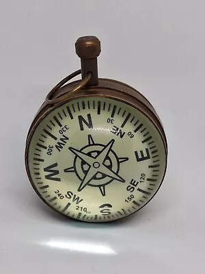 Buy Vintage Pocket Watch Clock Compass Round Ball Glass Paperweight Magnifying • 19.99£