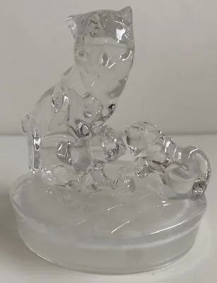 Buy RCR Royal Crystal Rock Cat And Kittens Figurine Glass Lead Crystal Made In Italy • 9£