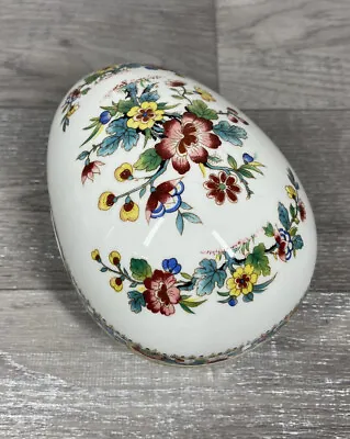 Buy Vintage British Coalport Bone China  Ming Rose  Ornamental Egg Trinket Dish • 4.71£