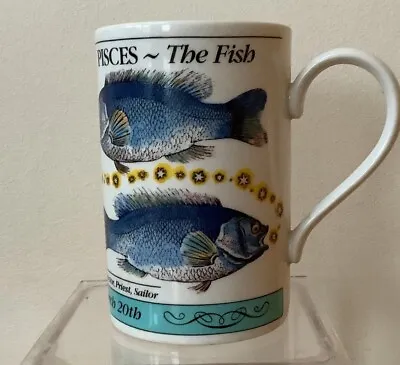 Buy Dunoon Stoneware  Mug - Pisces, The Fish  Zodiac. VGC. • 7£