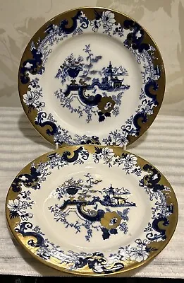 Buy Royal Albert Blue Pagoda Pattern Crown China Plates X2#31 • 16£