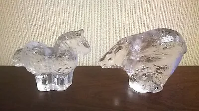 Buy Kosta Boda Glass Horse & Pukeberg Glass Polar Bear ~ Swedish Art Glass • 39.95£