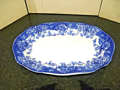 Buy Small Platter Blue And White  Circa 1900 Crown Pottery Art Pottery Co  11 X8.25  • 27£